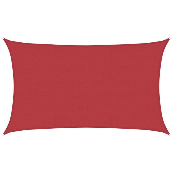 vidaXL Sunshade Sail 160 g/m² Red 5x8 m HDPE