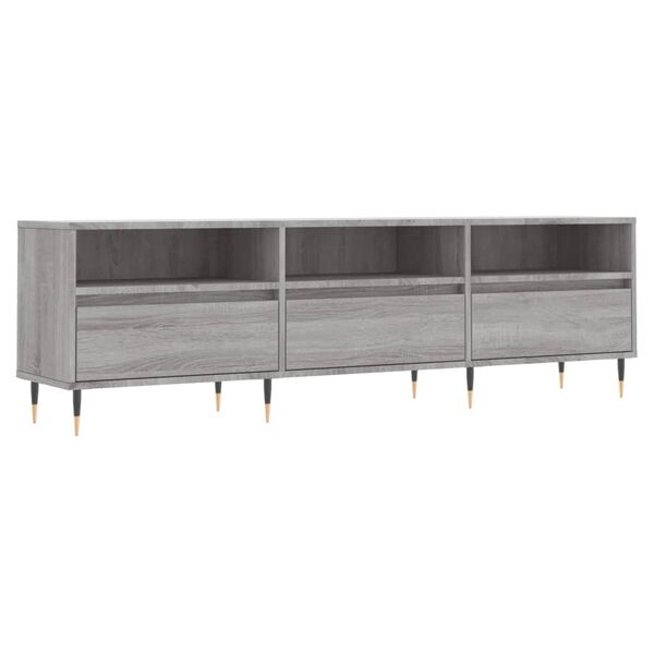 vidaXL TV Cabinet Grey Sonoma 150x30x44.5 cm Engineered Wood