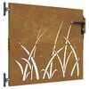 vidaXL Garden Gate 85x75 cm Corten Steel Grass Design