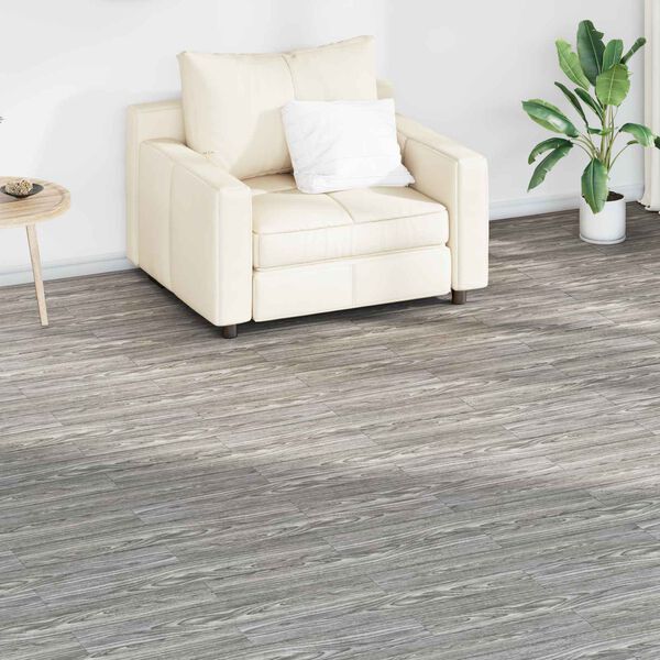 vidaXL Flooring Planks 36 pcs Dark Grey 5.02 m&sup2; PVC