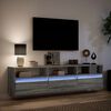 vidaXL TV Wall Cabinet with LED Grey Sonoma 180x31x45 cm