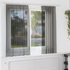 vidaXL Voile Curtains with Rod Pockets 2 pcs Black