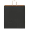 vidaXL Paper Bags 250 pcs with Handles Black 45x17x48 cm