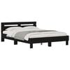 vidaXL Bed Frame Black Oak 140 x 200 cm Engineered Wood