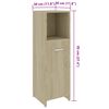 vidaXL Bathroom Cabinet Sonoma Oak 30x30x95 cm Engineered Wood