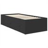 vidaXL Daybed with Drawer Manual Black 100 x 200 cm Engineered Wood