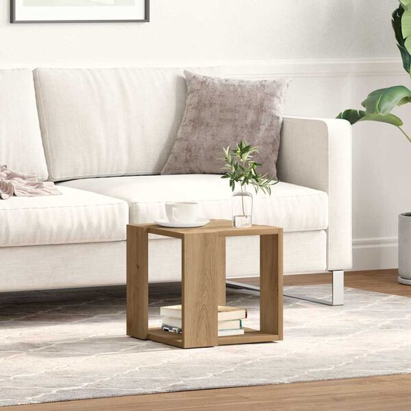 vidaXL Coffee Table Artisan Oak 32 x 32 x 30 cm Engineered Wood