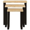 vidaXL Nesting Tables 3 pcs with Live Edge Solid Wood Mango