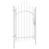 vidaXL Garden Gate "Woerden" Steel 1x2,45 m White