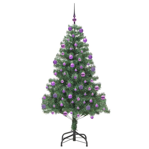 vidaXL Christmas Tree with 300 LEDs with Stand Green 210 cm PVC