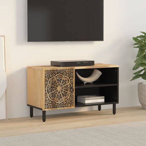 vidaXL TV Cabinet 80x31x46 cm Solid Wood Mango