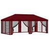 vidaXL Gazebo Cover with Sidewalls Burgundy 600.5 x 300.5 cm Polyester