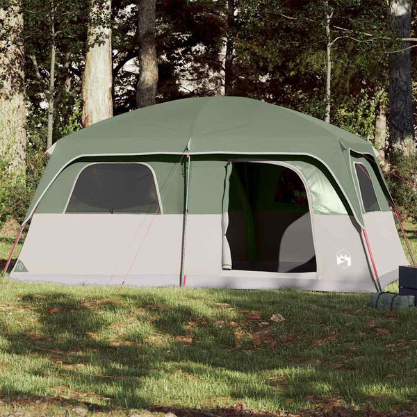 vidaXL Family Tent Cabin 8-Person Green Waterproof