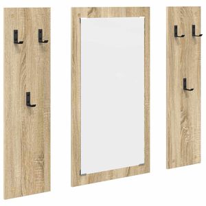 vidaXL Wall-Mounted Coat Rack Wall-Mounted Sonoma Oak 96 x 1.5 x 90 cm