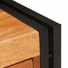vidaXL End Table Brown and Black 30 x 30 x 40 cm Solid Acacia Wood