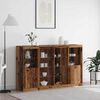 vidaXL LED Sideboard Old Wood 163 x 37 x 100 cm Engineered Wood