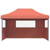 vidaXL Party Tent Folding Terracotta 292 x 440 x 315 cm Oxford Fabric