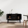vidaXL Sideboard Black 110x40x78 cm Solid Wood Pine