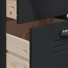 vidaXL Highboard VIKEN Black 80x40x190 cm Solid Wood Pine