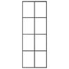 vidaXL Sliding Door Aluminium and ESG Glass 76x205 cm Black