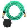 vidaXL Suction Hose | Green with brass connectors | PVC and brass