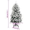 vidaXL Artificial Hinged Christmas Tree 150 LEDs & Ball Set 120 cm