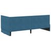vidaXL Corner Bed Frame with Headboard Blue 90 cm x 200 cm Velvet