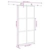 vidaXL Sliding Door with Hardware Set 102,5x205 cm Tempered Glass&Aluminium