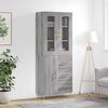 vidaXL Highboard Grey Sonoma 69.5x34x180 cm Engineered Wood