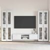 vidaXL TV Cabinet Set with Drawer FLORIN White Engineered Wood