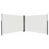vidaXL Retractable Side Awning Cream 600 x 200 cm Metal
