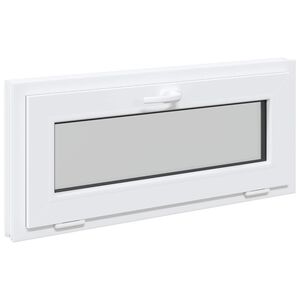 vidaXL Basement Window RISOR 90 x 40 cm PVC and Glass White