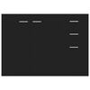 vidaXL Sideboard Black 105x30x75 cm Engineered Wood
