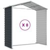 vidaXL Garden Shed Anthracite 191x725x198 cm Galvanised Steel
