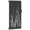 vidaXL Garden Gate with Lock Black 85 x 175 cm Powder-coated steel