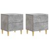 vidaXL Bedside Table 2 pcs Concrete Grey 43 x 34.5 x 48 cm