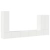 vidaXL TV Wall Cabinet Set 6 pcs 98 x 31 x 29.5 cm High Gloss White