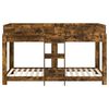 vidaXL Bunk Bed for Kids Smoked Oak 100 x 200 cm Engineered Wood