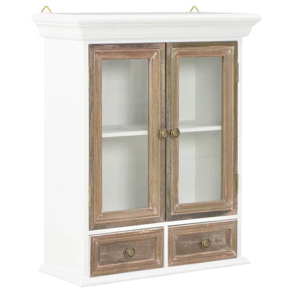vidaXL Wall Cabinet White 49x22x59 cm Engineered Wood