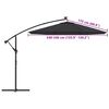 vidaXL Replacement Fabric for Cantilever Umbrella Black 350 cm