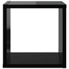 vidaXL Wall Cube Shelves 2 pcs High Gloss Black 26x15x26 cm
