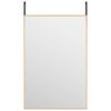 vidaXL Door Mirror Gold 40x60 cm Glass and Aluminium