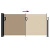 vidaXL Retractable Side Awning Taupe 100x300 cm