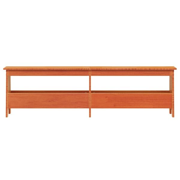 vidaXL Hall Bench Wax Brown 160x28x45 cm Solid Wood Pine