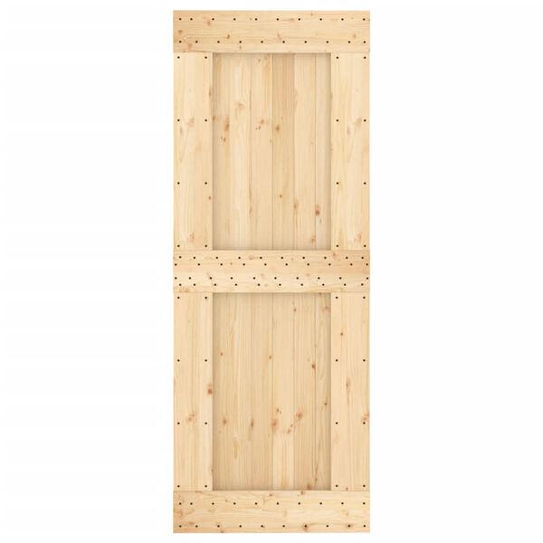 vidaXL Sliding Door with Hardware Set 85x210 cm Solid Wood Pine