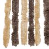 vidaXL Fly Curtain Dark Brown and Beige 118x220 cm Chenille