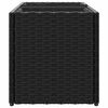 vidaXL Garden Planters with 2 Pots 2 pcs Black 72x30x32 cm Poly Rattan