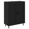 vidaXL Highboard 2 pcs Black Oak Engineered Wood