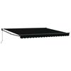 vidaXL Retractable Awning Black 400 x 300 cm Polyester and Aluminium