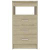 vidaXL Drawer Cabinet Sonoma Oak 40x50x76 cm Engineered Wood